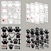 Black And White Paws Patch Heat Transfer Easy Print Heat Press Appliqued T-Shirt Hoodies Diy Clothes Stickers Thermal Patches