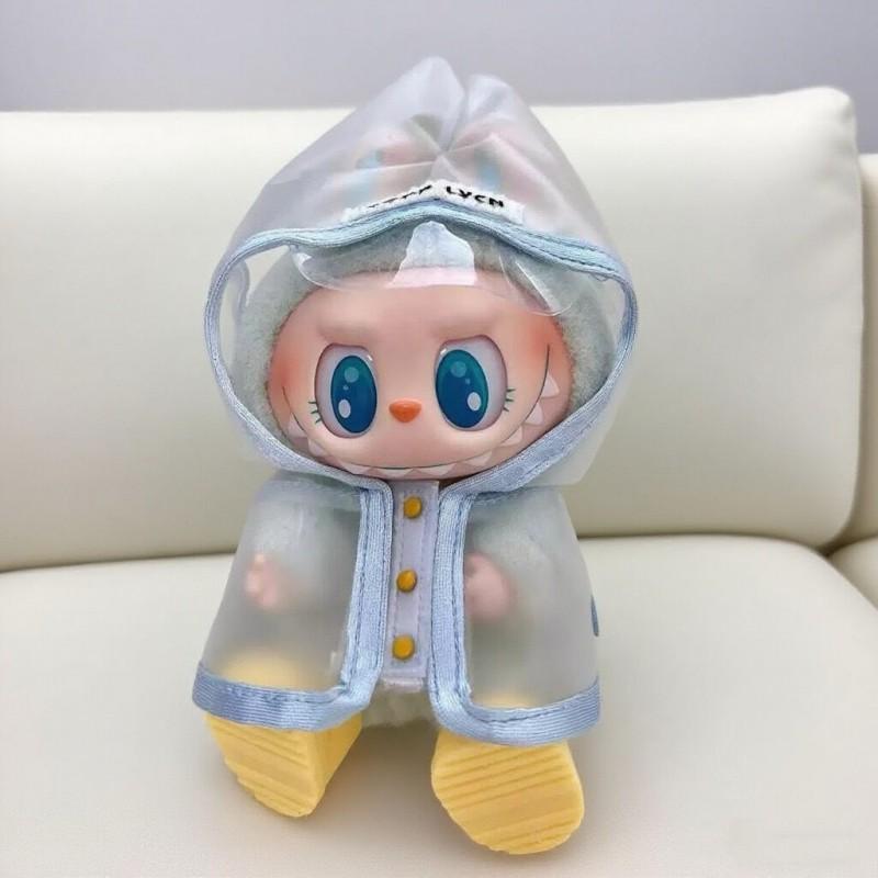 17cm Vinyl Doll Outfit Set Raincoat With Yellow Boots BJD Dolls 1st-3rd Gen