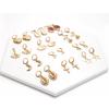Accessories, Simple And Versatile Alloy Shell Earrings For Women, Temperament Hollow Stars, Diamond-Set Moon Earrings
