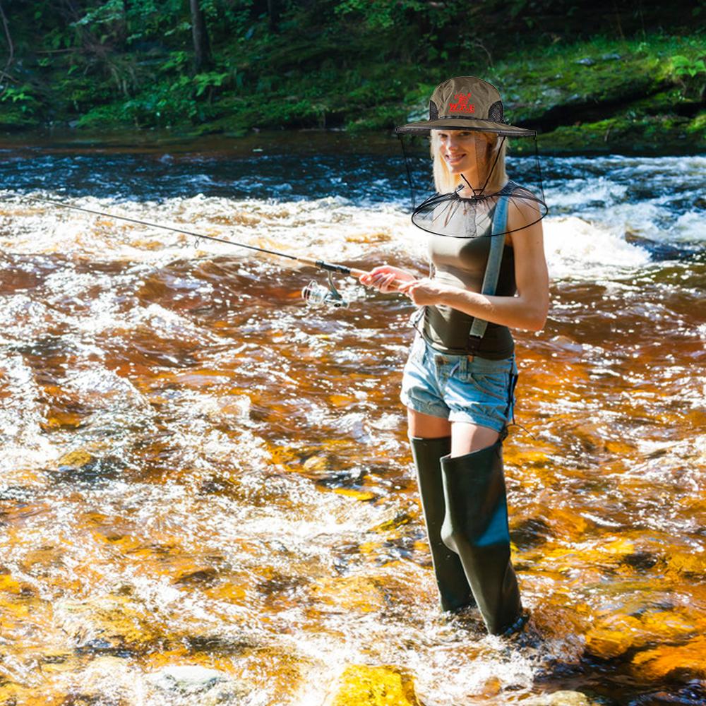 Mosquito Repellent Hat Beekeeping Cap Mesh Fishing Cap Bug Face Shield Insects Prevent Neck Head