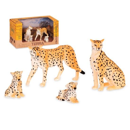4 Types of Bathat Terra Cheetah Family Figures, Popular Toys In Korea
