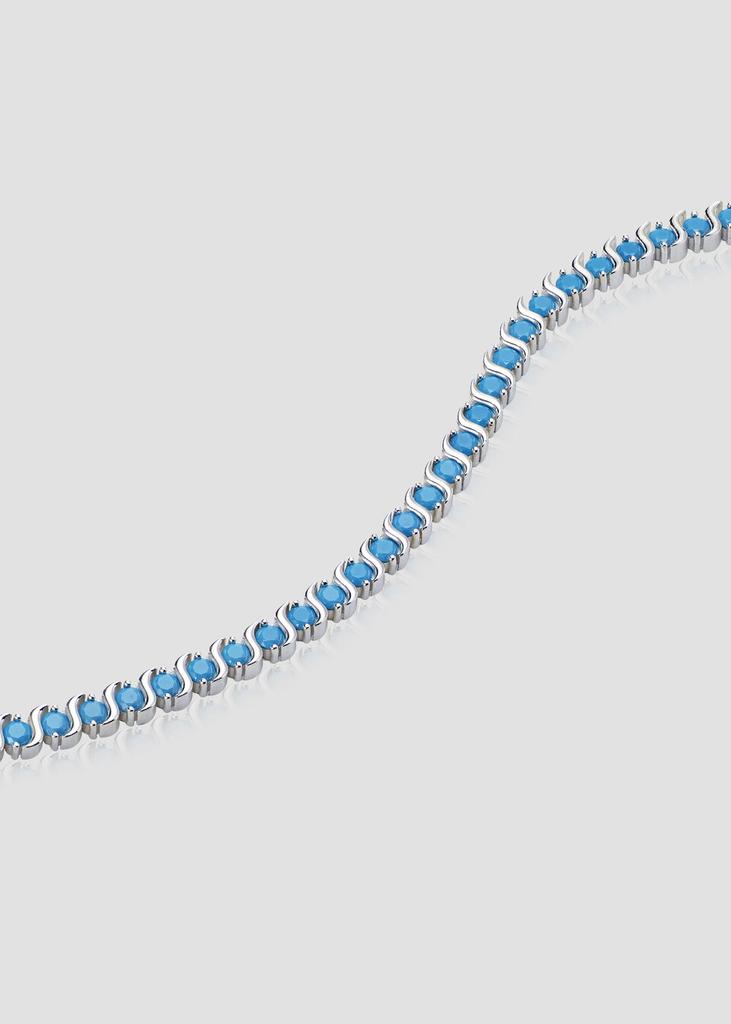 Anon Wavy Tennis Bracelet_Turquoise Blue