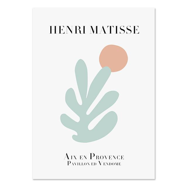 Henri Matisse Coral Colorful Leaf Posters And Prints Abstract Canvas Painting Nordic Wall Art Pictures For Living Room Decor