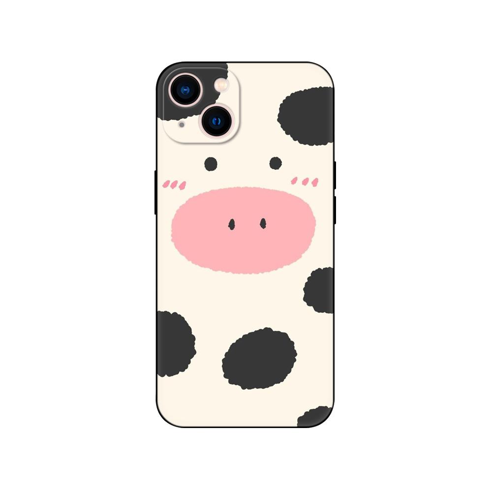 Black Tpu Case For Samsung Galaxy M53 M13 M62 A12 A22 A32 A42 A52 A72 4g 5g A20S Back coverCute Cow Stains Pattern