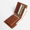 Crazy Horse Leather Men Wallet Coin Pocket and Card Holder Slim Purses for Male Genuine Leather Cowhide Mens Moneybag