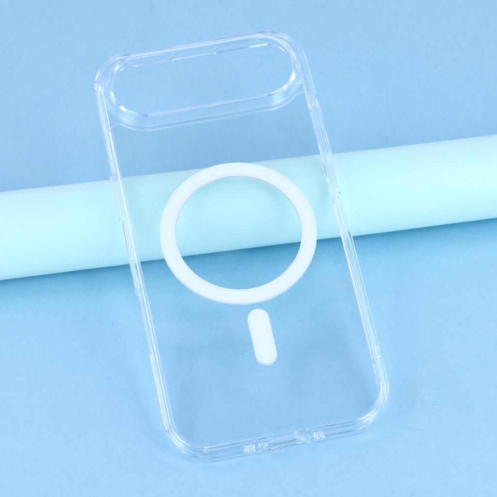 JAUCASE For iPhone 17 Air Case Compatible with MagSafe Crystal Clear TPU PC Phone Back Cover