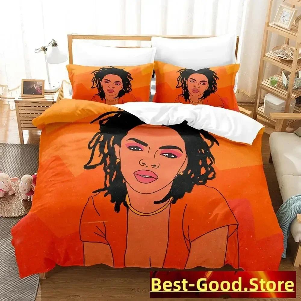 Постельное белье Lauryn Hill Односпальное Twin С принтом Комплект постельного белья с наволочкой Пододеяльник Мягкий Односпальный Двуспальный Queen Super King