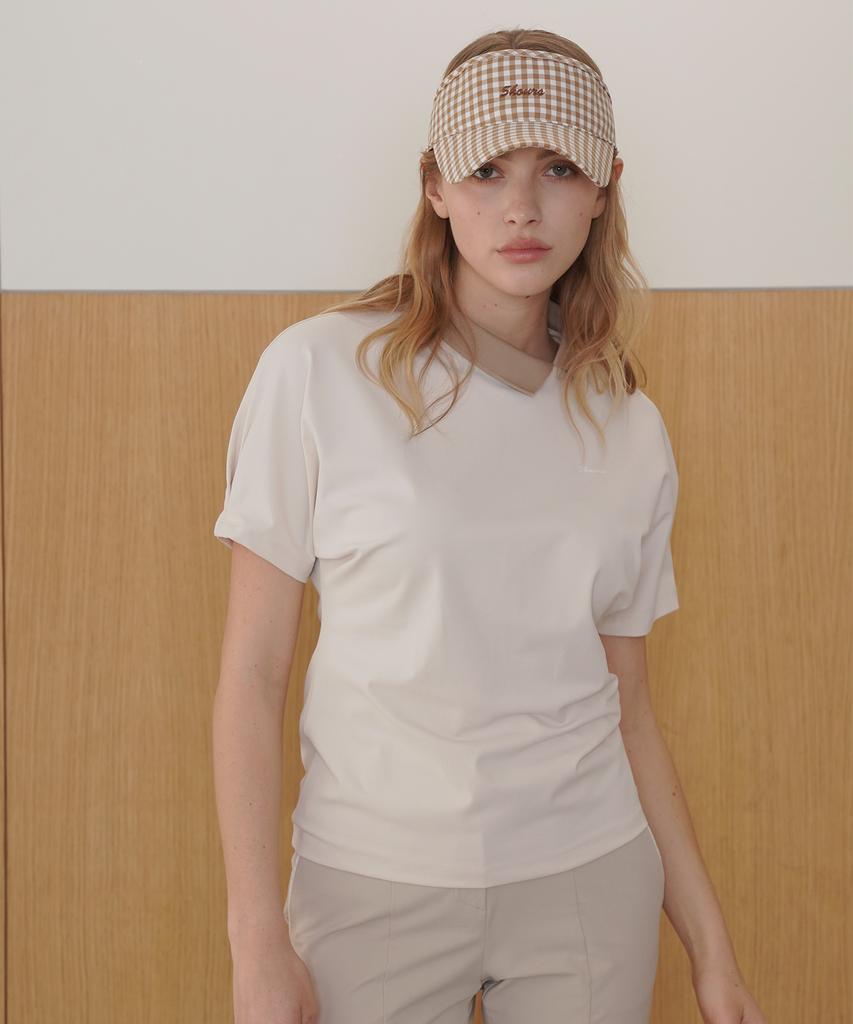 5HOURS Volume Raglan Collar-T _ Ivory