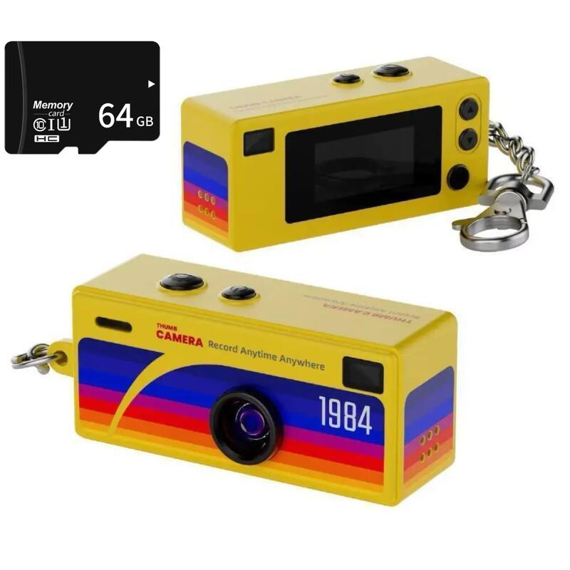 G6 Мини Ретро Брелок-Камера для Большого Пальца 0,96 Дюйма с HD 130° Широкоугольным Объективом TFT LCD Дисплей Портативный Для Студентов с Поддержкой Flash Карты Памяти