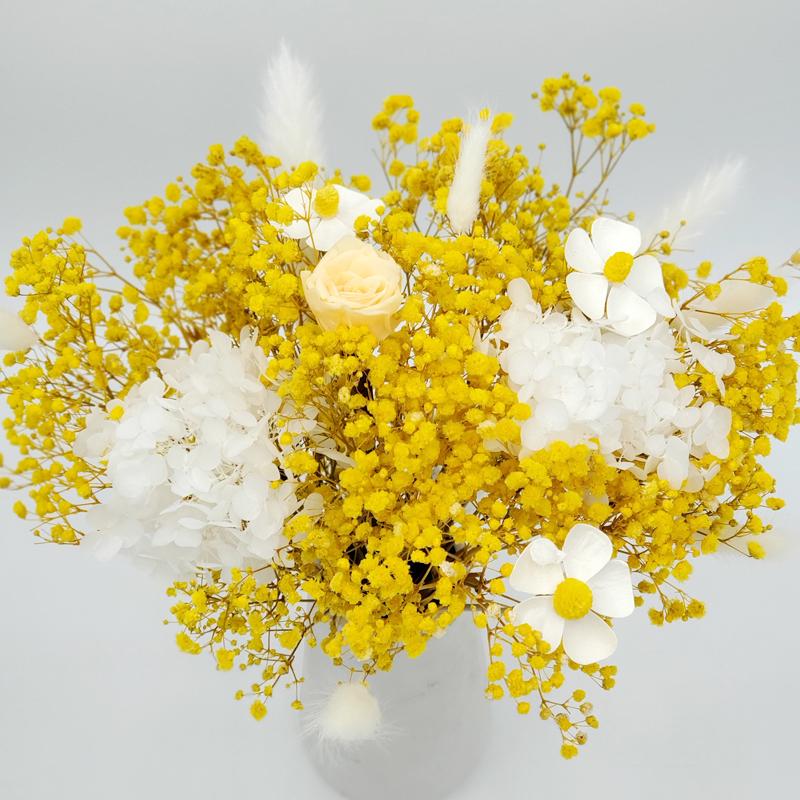 Preserved Gypsophila Rose: Natural Dried Flower Bouquet for Living Room Décor