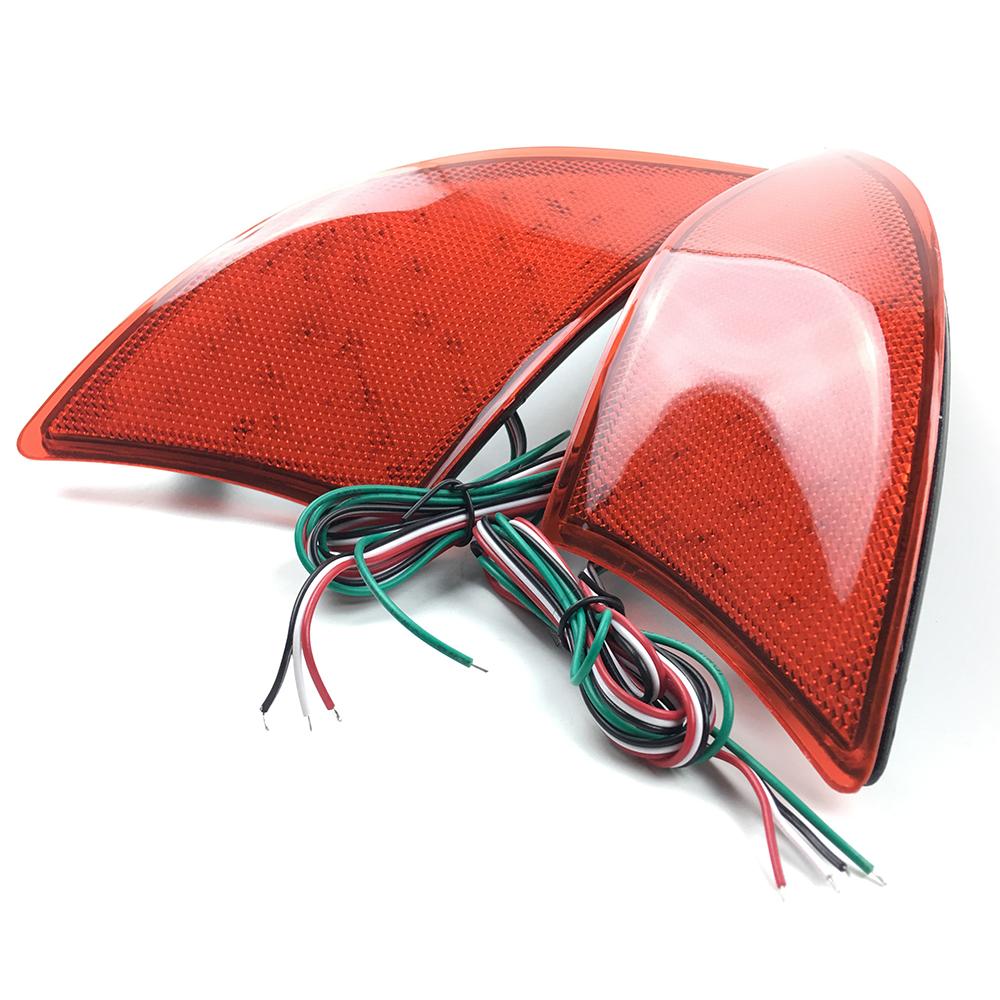 2x светодиодных отражателя заднего бампера с красной линзой, задние стоп-сигналы, красные для Lexus IS 250 350 XE30 2014 2015