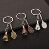 Accessories Badminton Keychain Metal Mini Badminton Racket Pendant Backpack