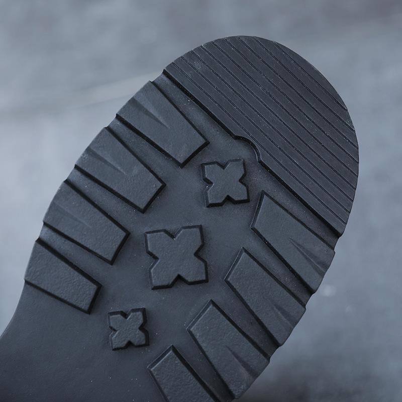 Quality Men Cow Leather Platform Oxfords Lace Up Thick Tottom Black Working Male Derby Shoes Waterproof Formal Dress Shoes