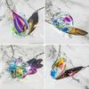 4pcs Clover-Shaped Round Crystal Pendant Crystal  Rainbow Sun Catcher Wedding Decor Home Wedding Party Decoration Ornament