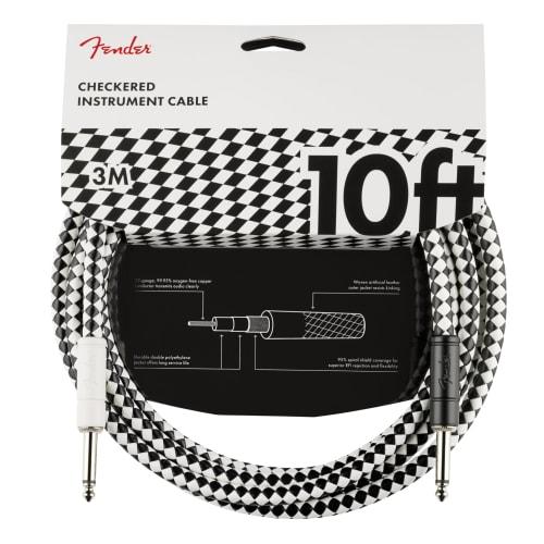 Fender/Pro 10' Instrument Cable Checkerboard Fender Shielded Cable