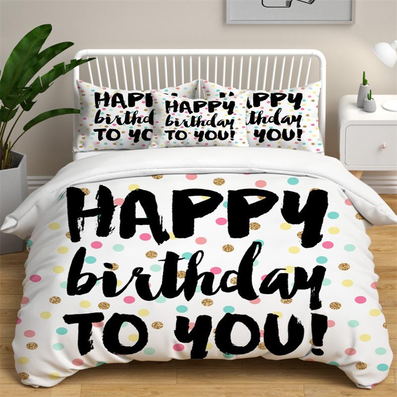 Мягкое Романтичное Английское Постельное Белье Пододеяльник Вдохновляющие Слова Комплект Постельного Белья Квин Для Взрослых Детей Декор Газетное Письмо Покрывало