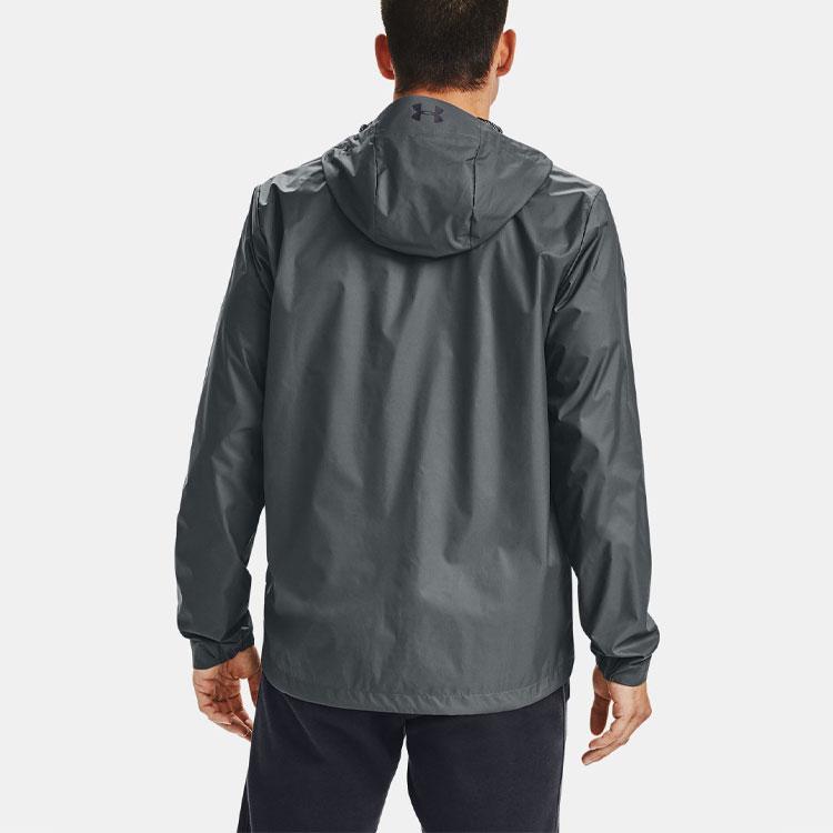 Under Armour Мужская куртка для тренировок в дождливую погоду Forefront Pitch Gray 1321439-012