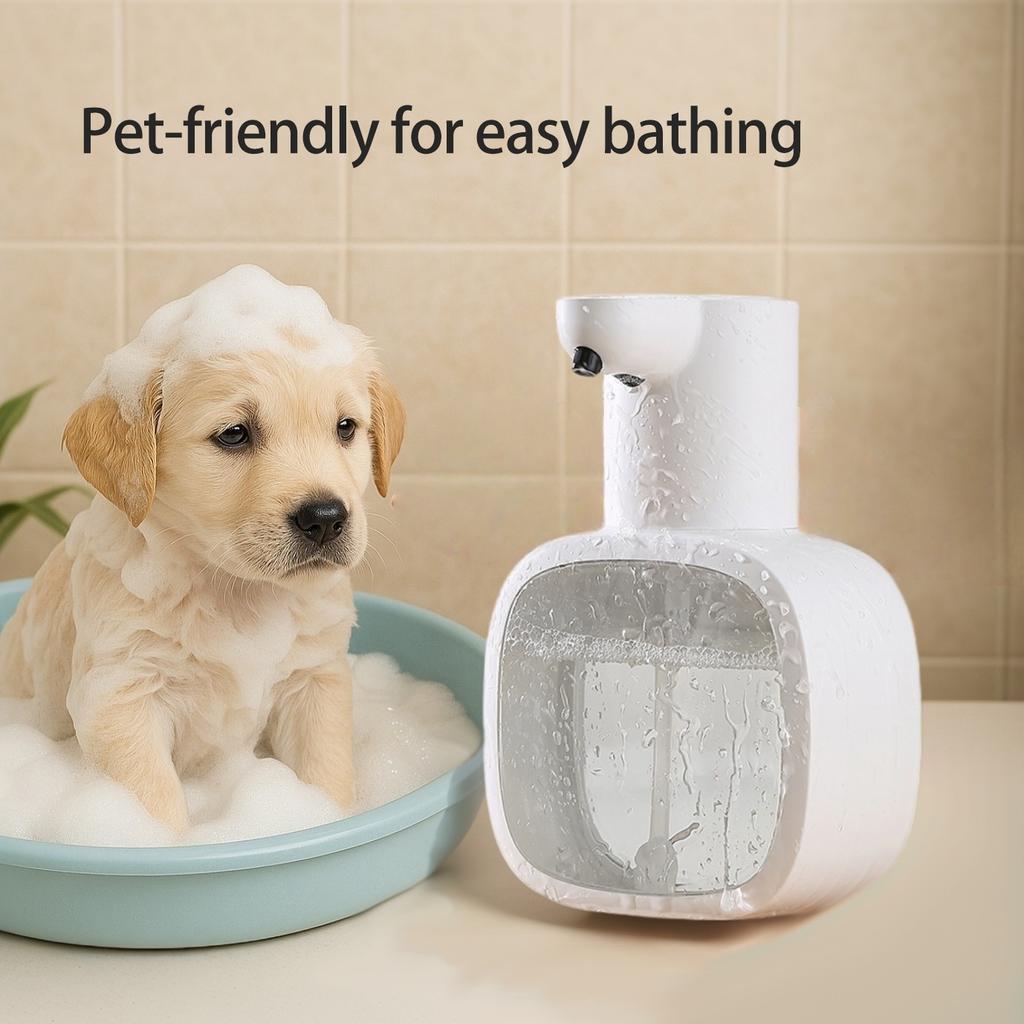 Автоматический пенный дозатор для мыла - Бесконтактный сенсор, Питание от USB/батареек, Бесконтактный органайзер для ванной и кухни с регулируемым выходом пены