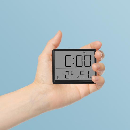ЖК-цифровой будильник, современный легко читаемый дисплей влажности и температуры, многофункциональный термометр, гигрометр, настольные часы, подарок на день рождения