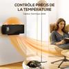 Ceramic wall heater 1000/2000W, electric radiator, fan, thermostat, timer, 54x18.7x12.3cm, black