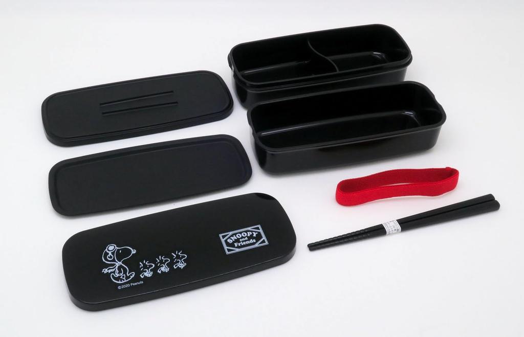 Двухъярусный ланч-бокс OSK Snoopy (черный) ПВ-28К