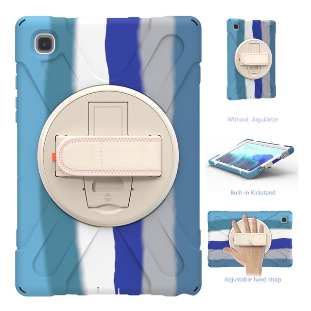 Силиконовый защитный чехол для Samsung Galaxy Tab A T290 A7 10,4 T500 T505, чехол-держатель, ремешок на руку, вращение на 360 градусов, чехол для планшета