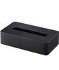 Yamazaki Jitsugyo Rectangular Compact Tissue Case Black [Compatible Size Soft Pack Tissue with Inner Dimensions Approximately W20.5 x D10.5 x H4.5