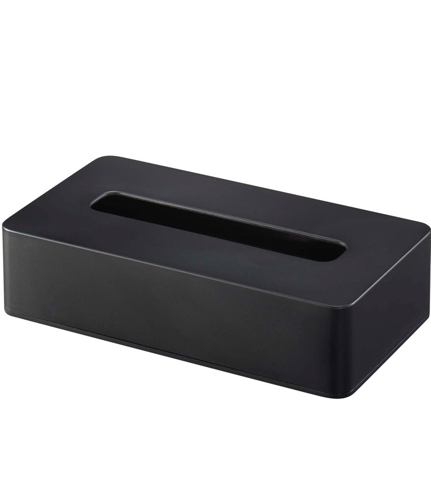 Yamazaki Jitsugyo Rectangular Compact Tissue Case Black [Compatible Size Soft Pack Tissue with Inner Dimensions Approximately W20.5 x D10.5 x H4.5