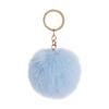 Fluffy Fur Pom Keychain Soft Faux Colorful Rabbit Fur Ball Car Keyring Pompom Key Chains Key Holder Women Bag Pendant