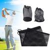 Ball Nylon Black Carrying Bag Golf Mesh Bag Golf Ball Bags Drawstring Pouch Golf Storege Bag