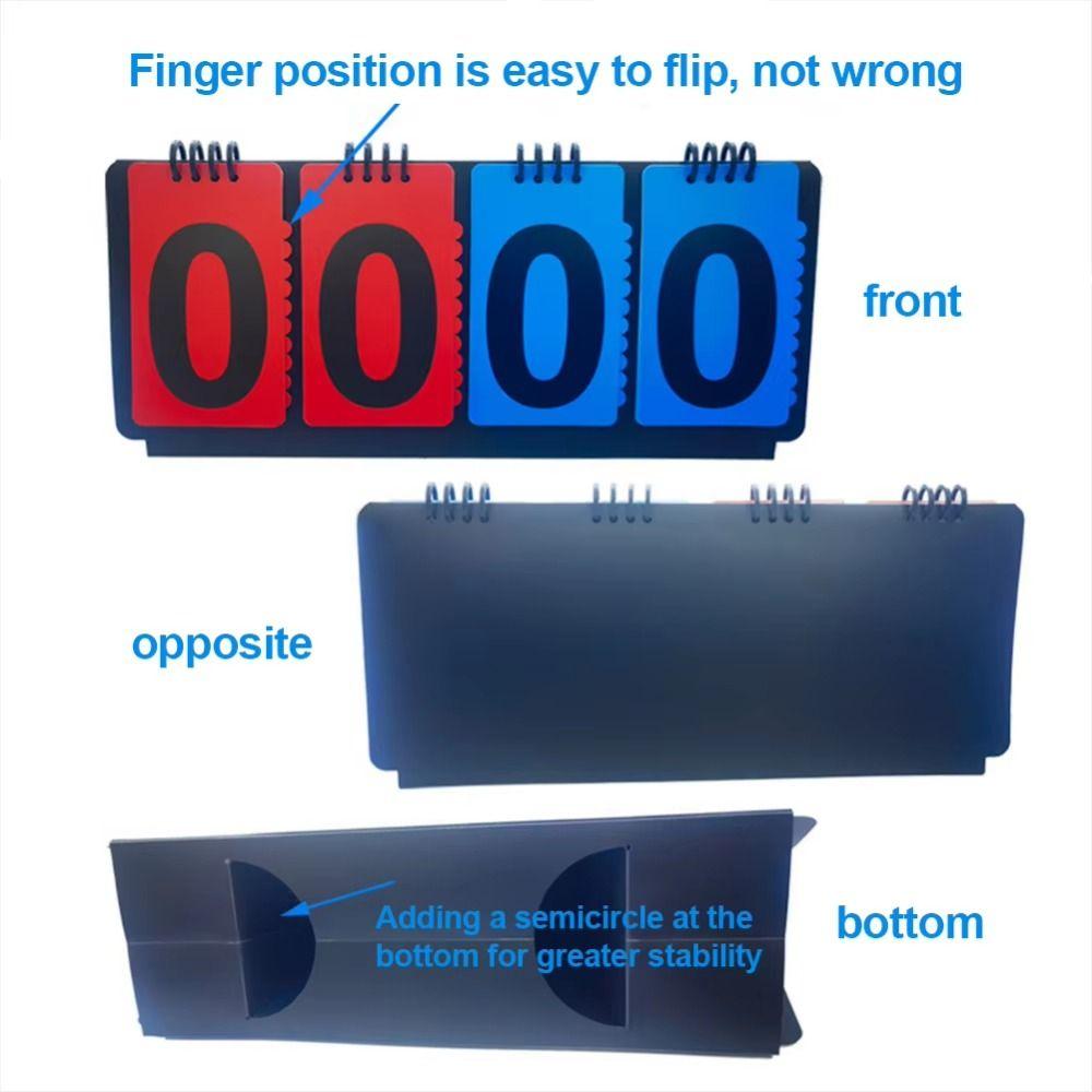 4-Digit Scoreboard Score Keeper Tabletop Counter Score Flipper Sports Referee