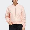 adidas Бомбер Логотип Мятая спортивная куртка Женская куртка Misty-Coral-Pink FU6229