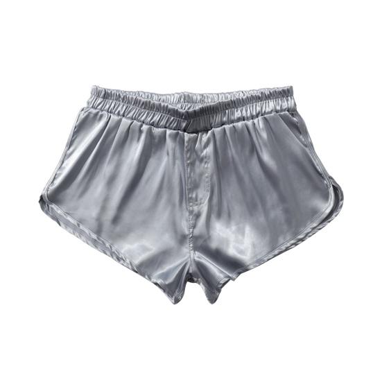 Мужские шорты с эластичной талией и средней посадкой, однотонные, свободного кроя, повседневные, для домашнего стиля, универсальные, для дома