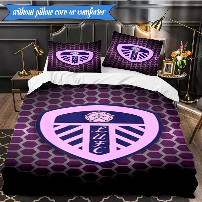 3PCS Fc Crest Design Printed Soft Bedding Set,Including 1pc Duvet Cover And 2pcs Pillowcases Perfect for Bedroom, Dormitory, Fan gift