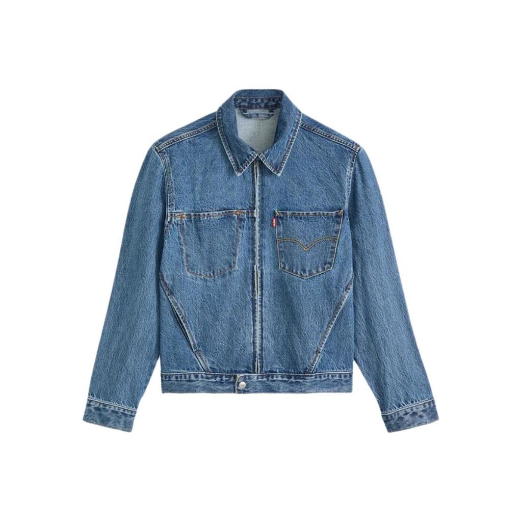 Levis Удобная Универсальная Повседневная Джинсовая Куртка С Лацканами Свободного Кроя Мужские куртки 003M3-0001