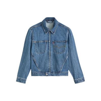 Levis Удобная Универсальная Повседневная Джинсовая Куртка С Лацканами Свободного Кроя Мужские куртки 003M3-0001