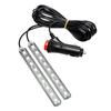 Car Atmosphere Lamp DC 12V 2x 9 LED Cigarette LED Decoration Lamp Dash Floor Foot Car-styling LED Strip Lights