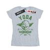Женская/женская хлопковая футболка Yoda Collegiate