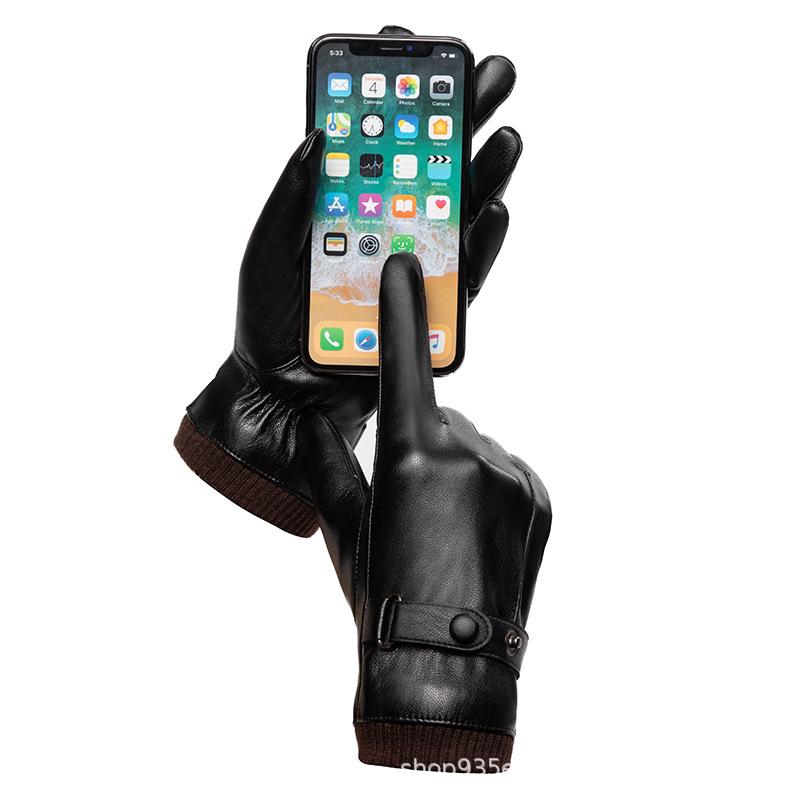 Теплые перчатки Зимние мужские и женские бархатные утолщенные ветрозащитные водонепроницаемые перчатки для вождения электромобиля, для улицы