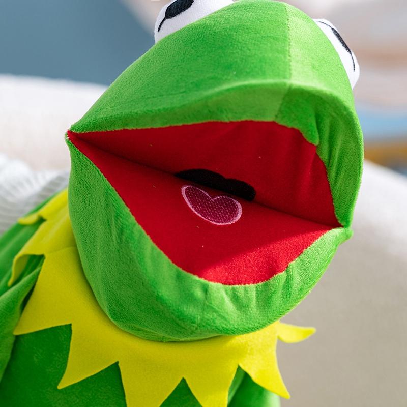 Frog Hand Puppet Soft Stuffed Plush Playthings Cute Animal Frog Cosplay As a Prop Plushies Doll Gifts Ideal For Children Stage Performance Props