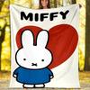1pc Miffy2 Theme Blanket - Digital Print, Polyester, Cozy for All Seasons, Perfect for Outdoor, Camping, and Travel