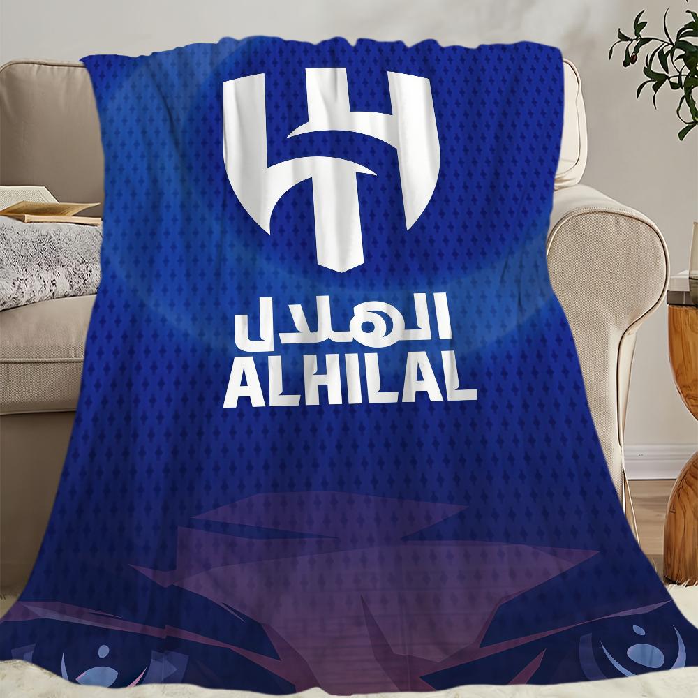 Hot Al H-Hilal S-SFC Football Blanket Soft Comfortable Nap Plush Suitable For Iiving Room Office Bedroom Birthday Home Kid Gift