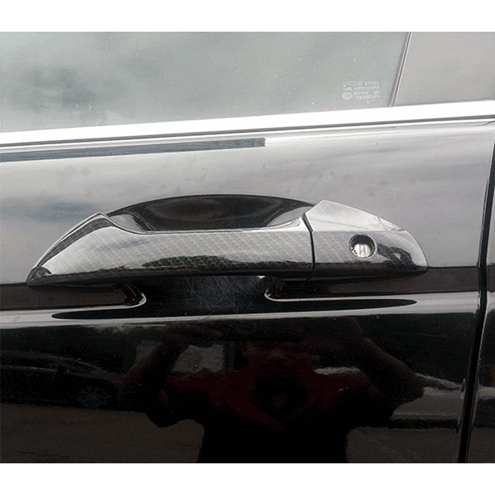 For Honda Accord 8 Gen 2008 2009 2010 2011 2012 2013 Carbon Fiber Printed Exterior Door Handle Cover Trim Moulding Frame