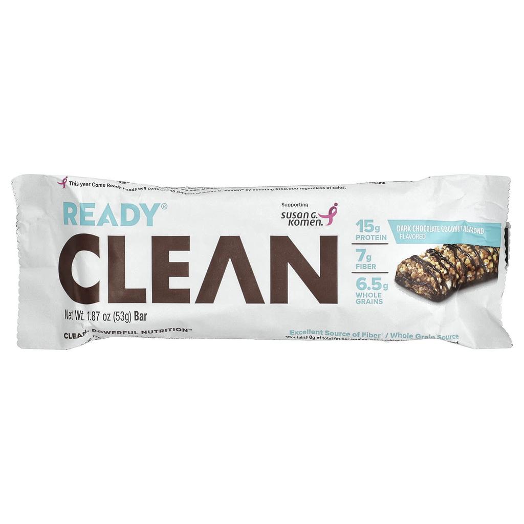 Clean Protein Bar, Dark Chocolate Coconut Almond, 12 Bars, 53G (1.87Oz) Each