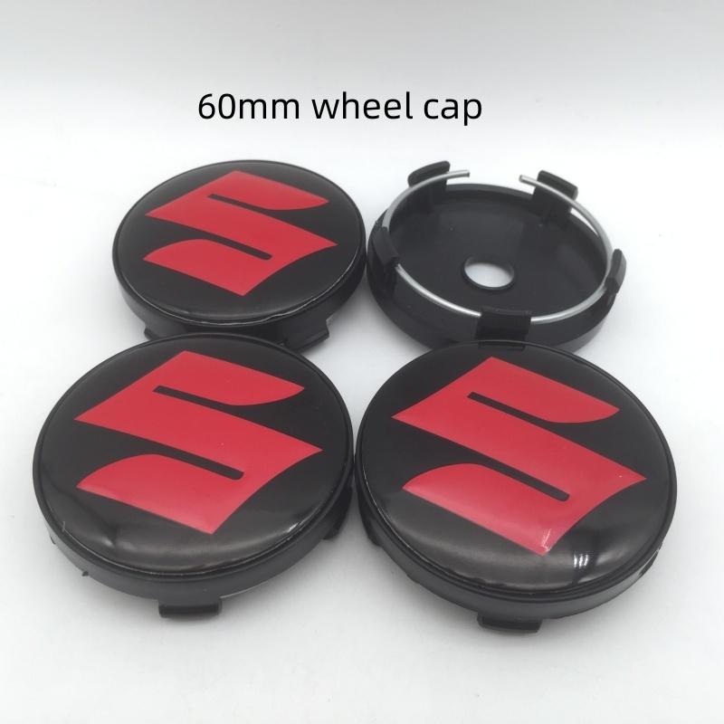 4pcs 3D 56mm 60mm 68mm For Suzuki Car Wheel hub Center Cap emblem Badge covers sticker Decals Styling accessories