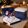 Empty Gift Containers Christmas Countdown Packaging Box, Xmas Advent Calendar with 24 Holiday Party Favors Slots, DIY Fillable Present Storage