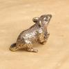 Brass Animal Mice Love Rice Figurines Car Key Chain Pendants Jewelry Diy Keyring Hanging Accessories Cute Rat Keychain Gifts