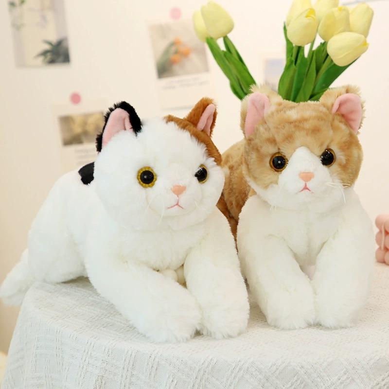 Cute Cat Plush Toy Doll Cat Doll Simulation Kitten Pillow Children Comfort Doll Gift Women
