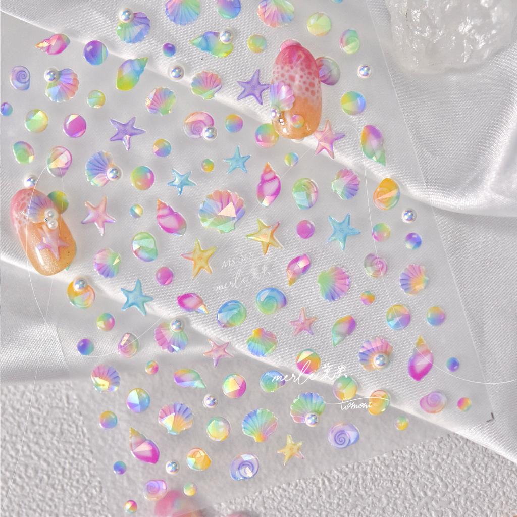 Яркие кристальные красочные ракушки наклейки для ногтей своими руками изготовление креативных декоративных наклеек