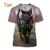 Summer Men's Clothing Wolf Pattern 3D Print Men's Graphic Design Crew Neck Novel T-shirt Casual Tshirts